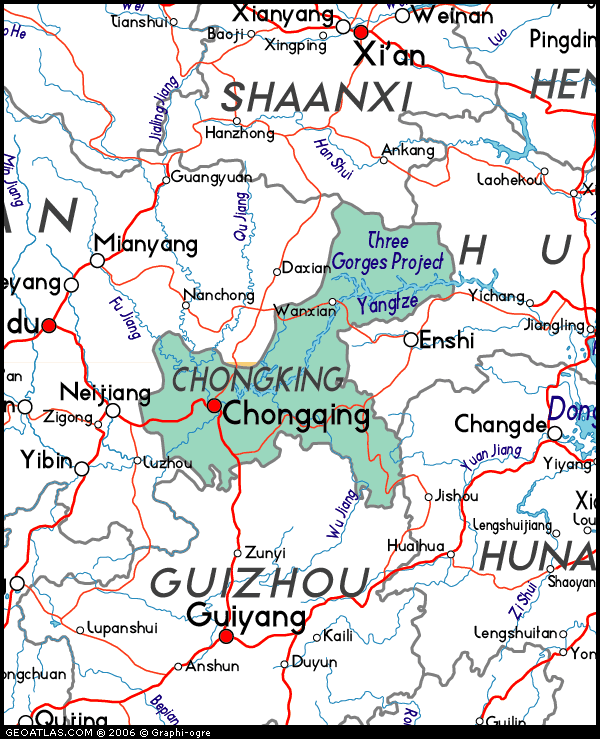 Map of Chongking  