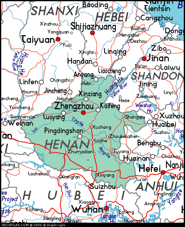 Map of Henan