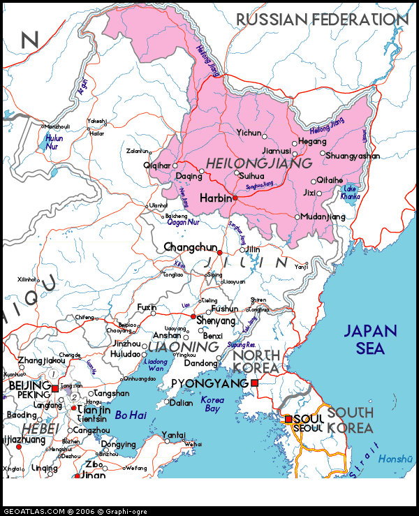 Map of Heilongjiang