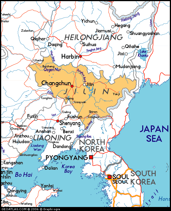 Map of Jilin