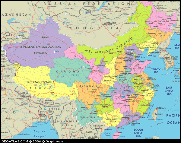 political maps of china Political Map Of China China Atlas political maps of china